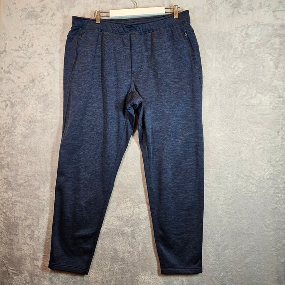 Duluth Mens XL- 34 souped up sweat Pants Navy zip pocket athletic athleisure - Picture 1 of 15